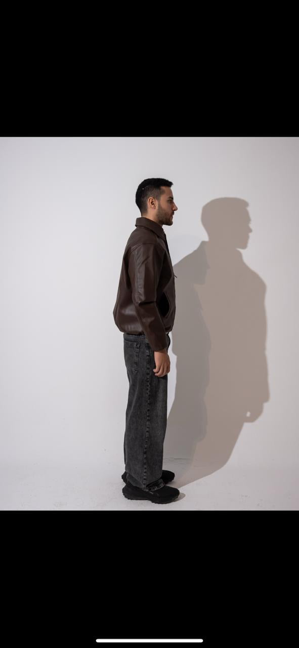 BROWN VNTG LEATHER JACKET