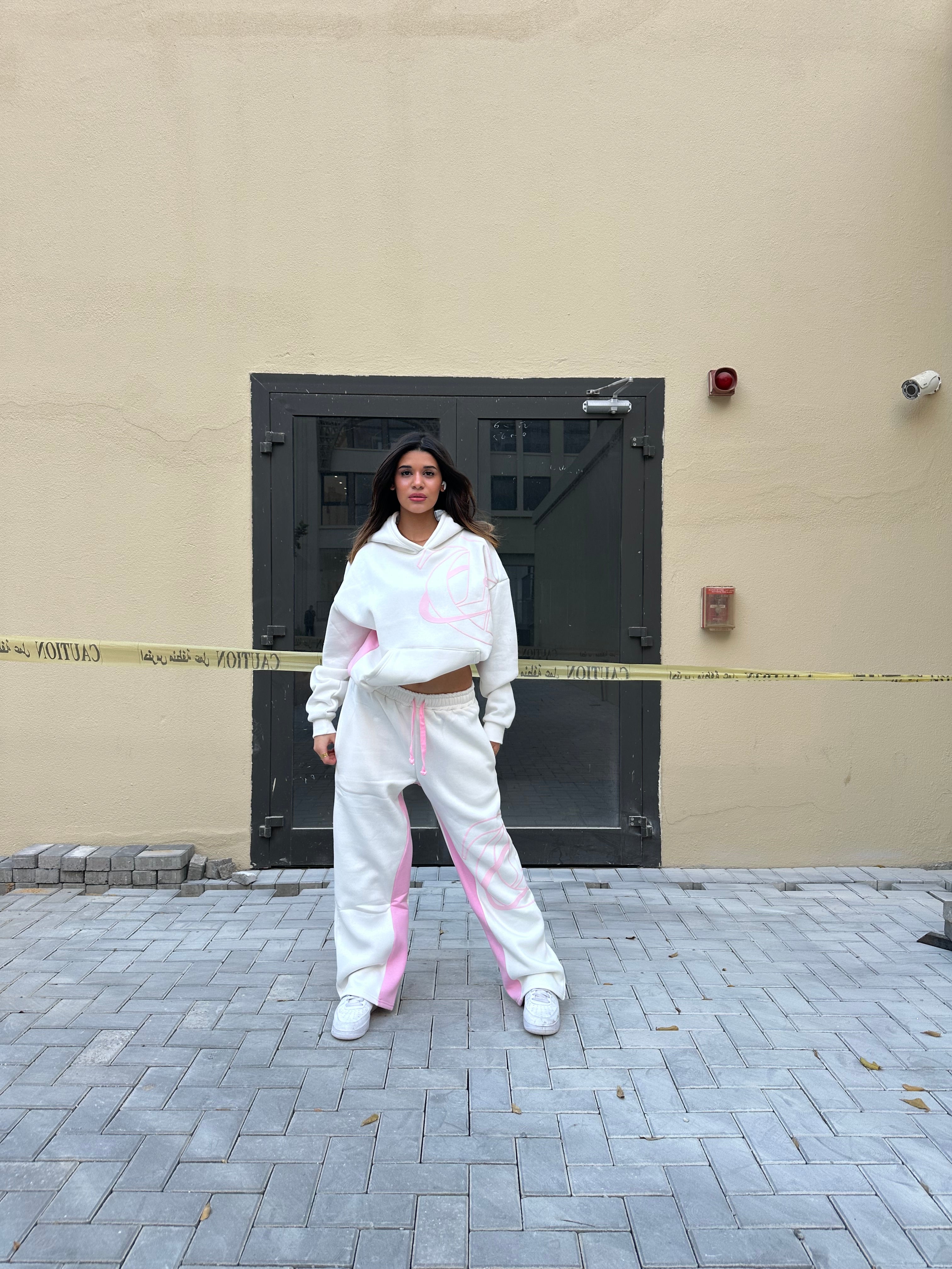 White cursed pants