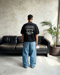 Cozed  knitted polo black