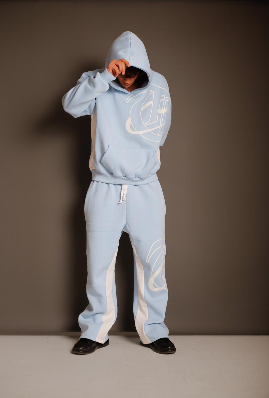 Baby blue cursed hoodie