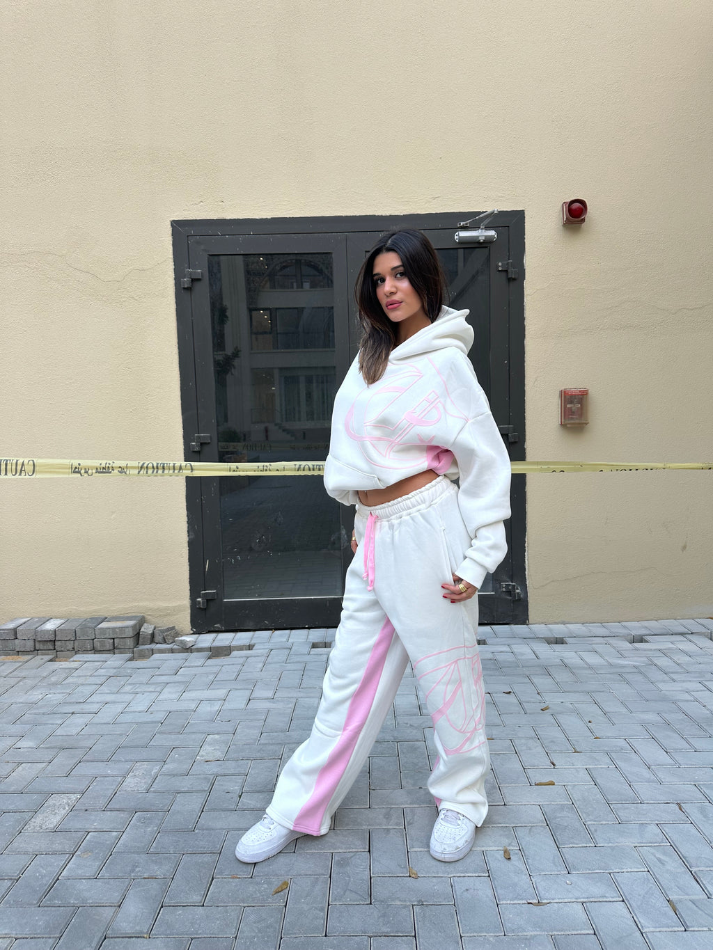 White cursed pants