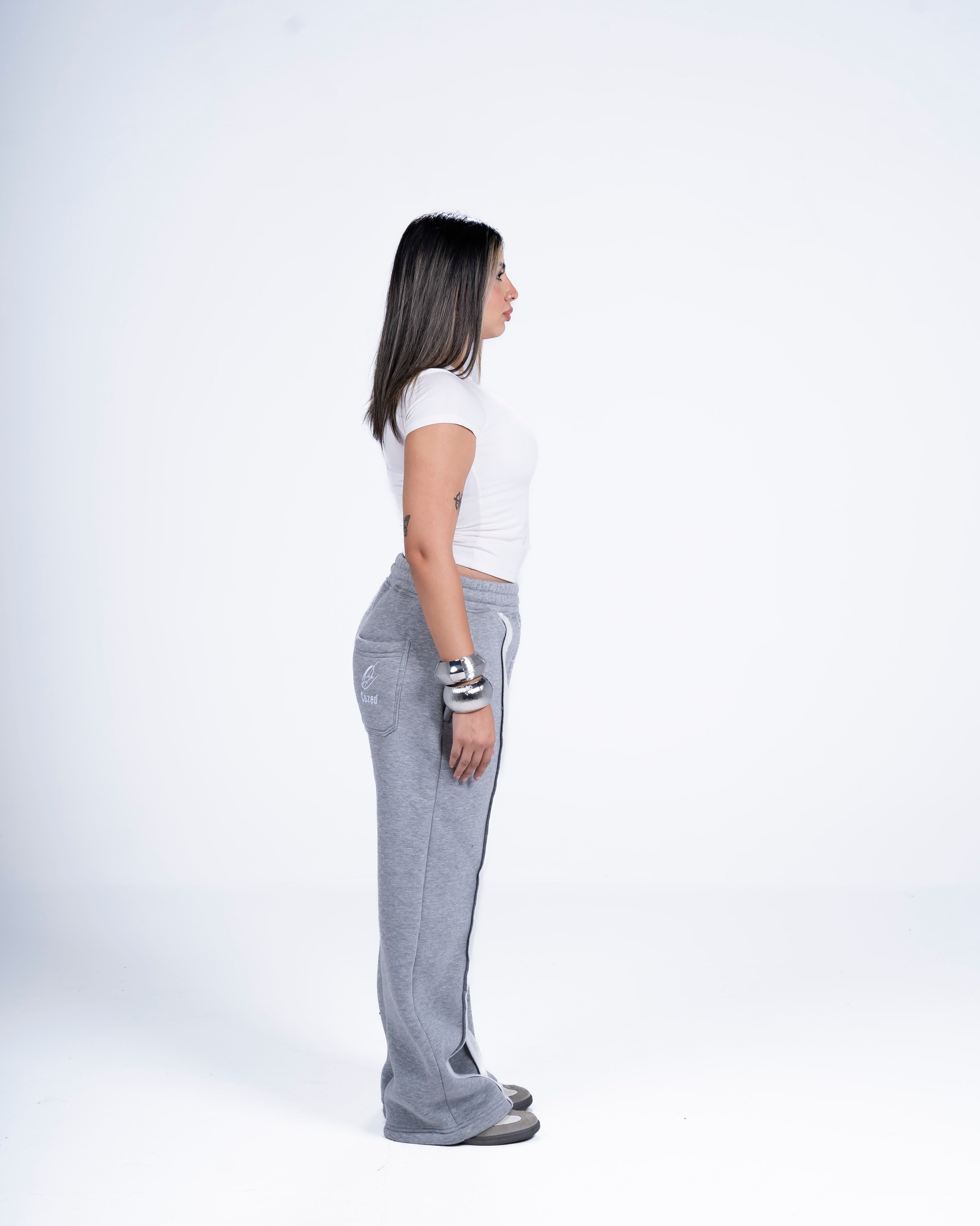 COZED GRAY BASIC SWEATPANTS