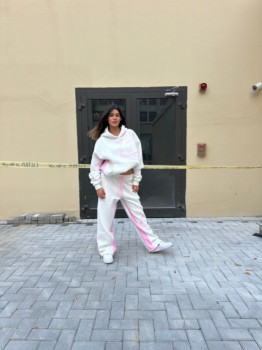 White cursed pants