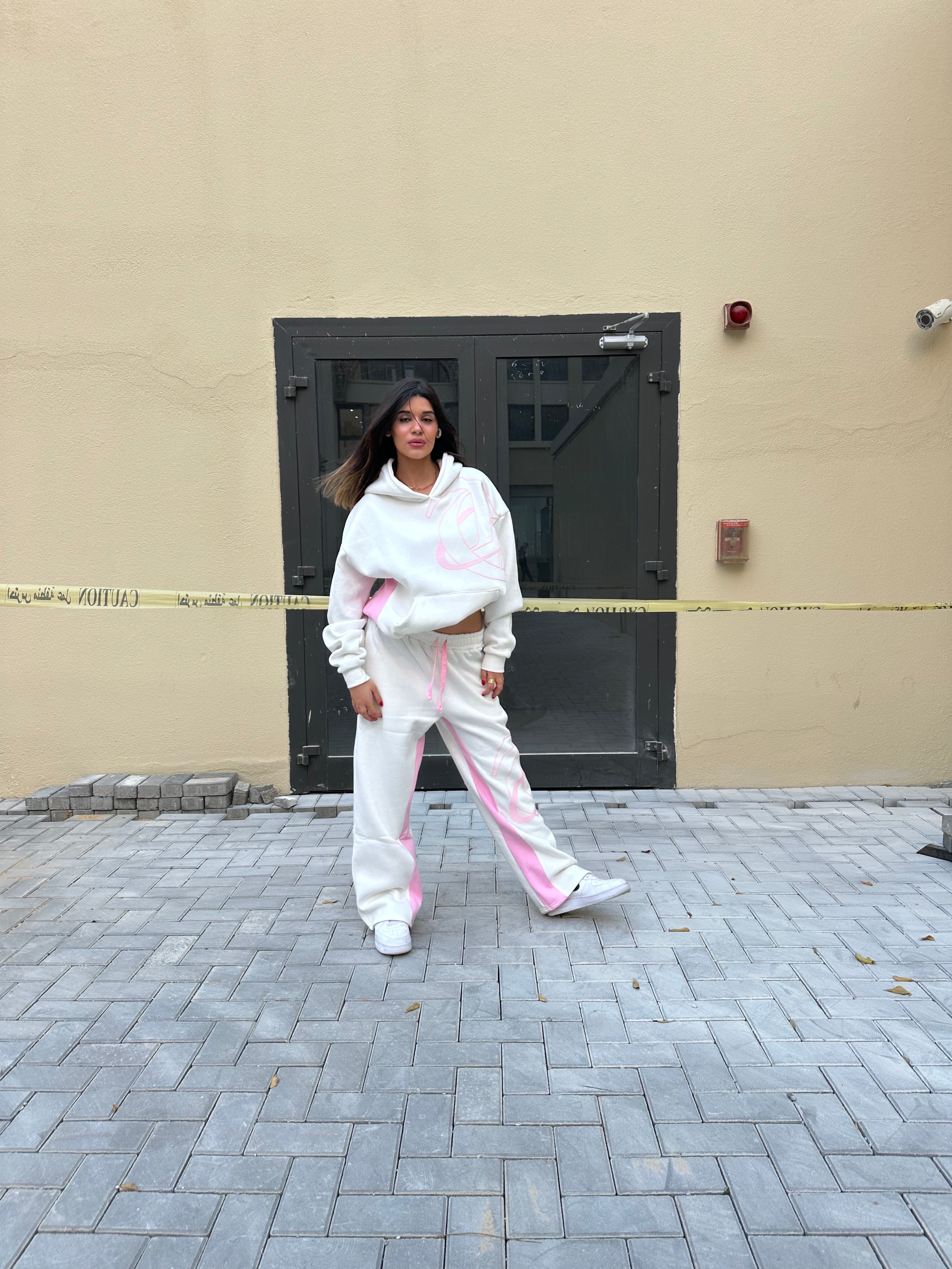 White cursed pants