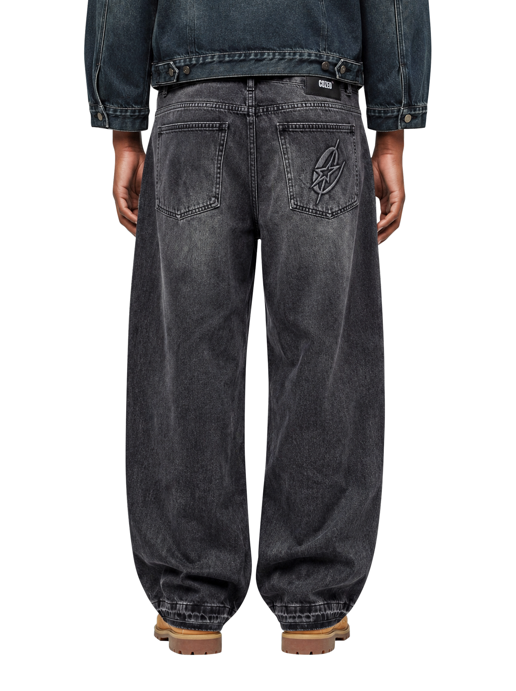 BLACK OUTLINE JEANS