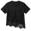 Black lace T-shirt