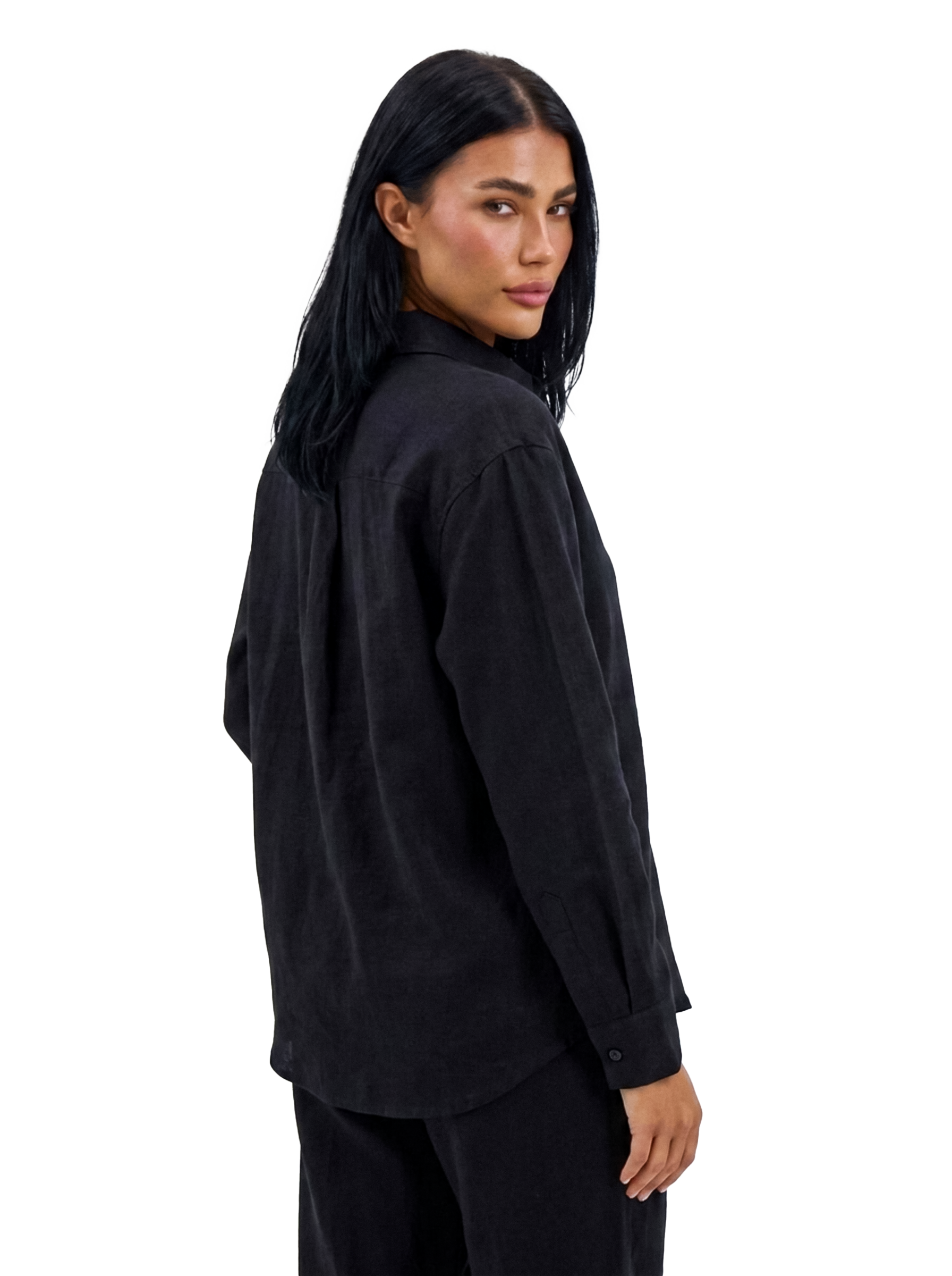 Linen Shirt - Black