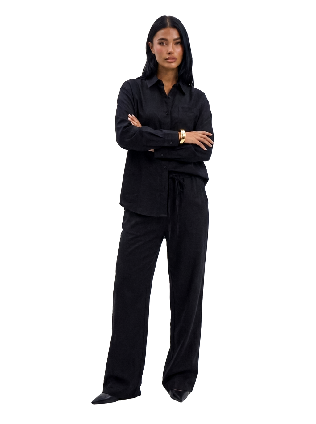 Linen Shirt - Black