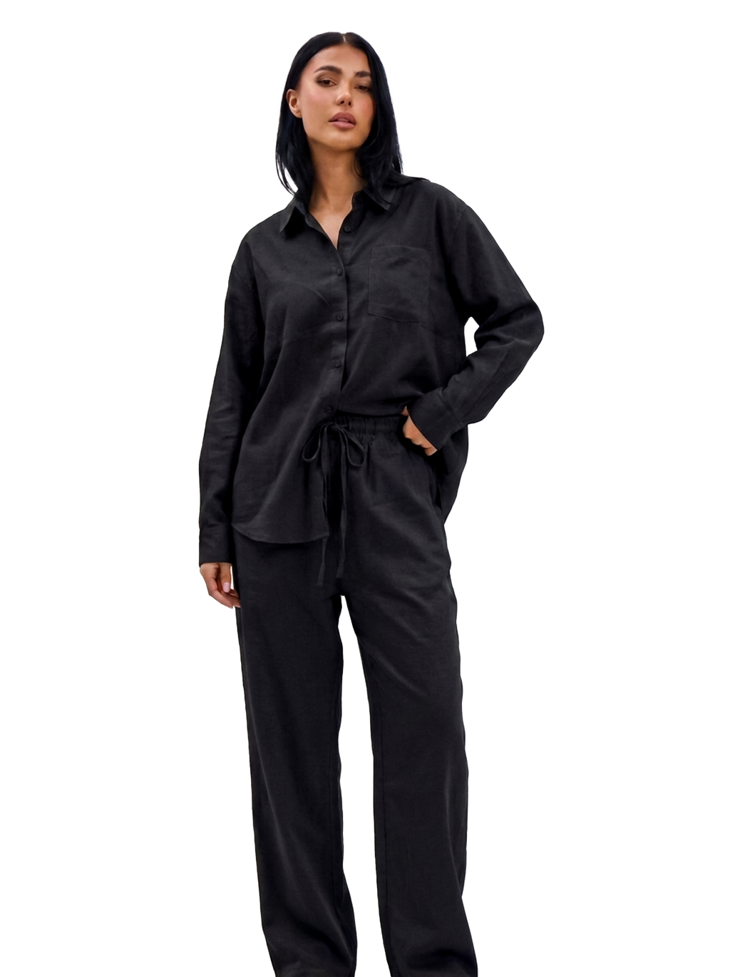 Linen Shirt - Black