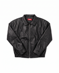 Cropped Black Leather Jacket