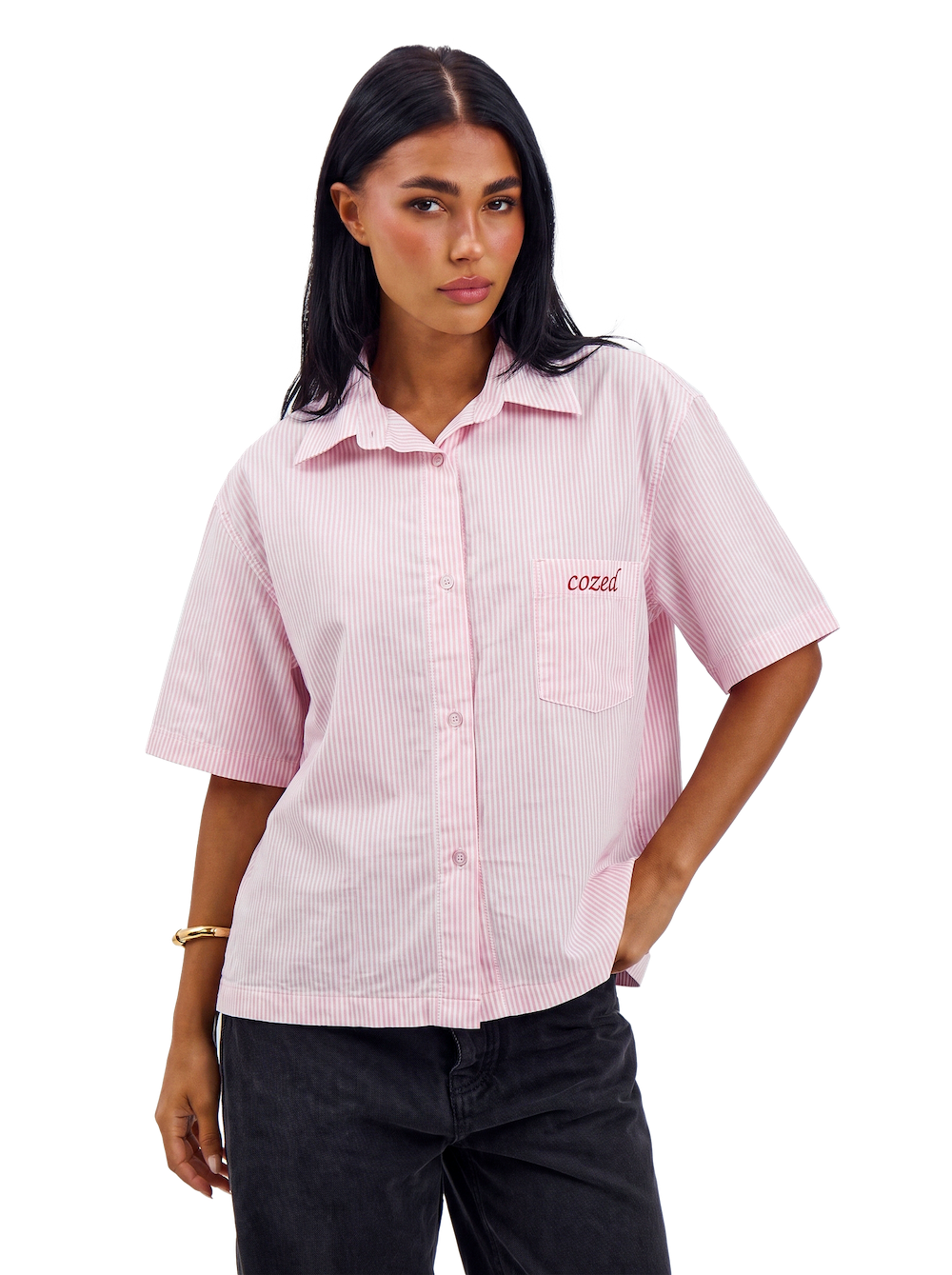 STRIPED SHIRT- PINK