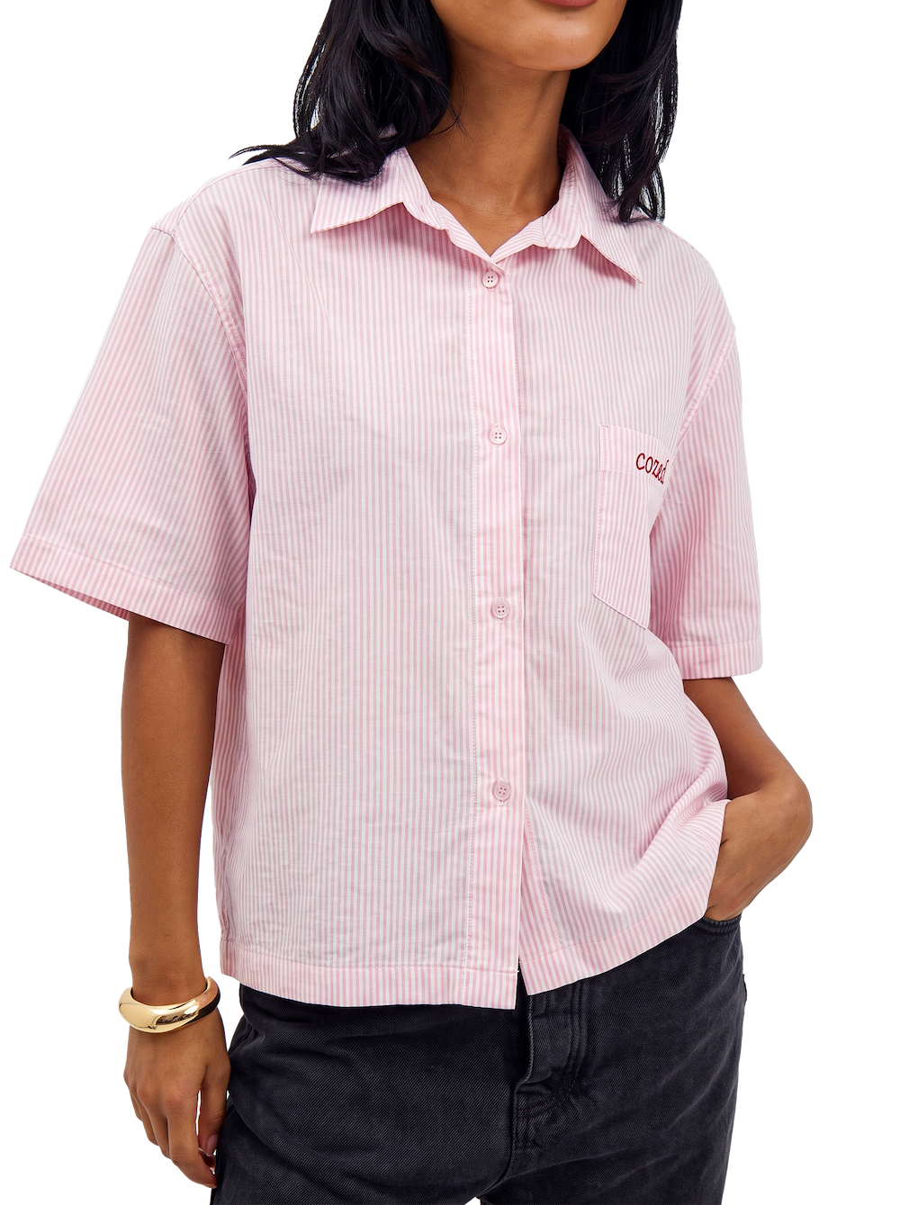 STRIPED SHIRT- PINK
