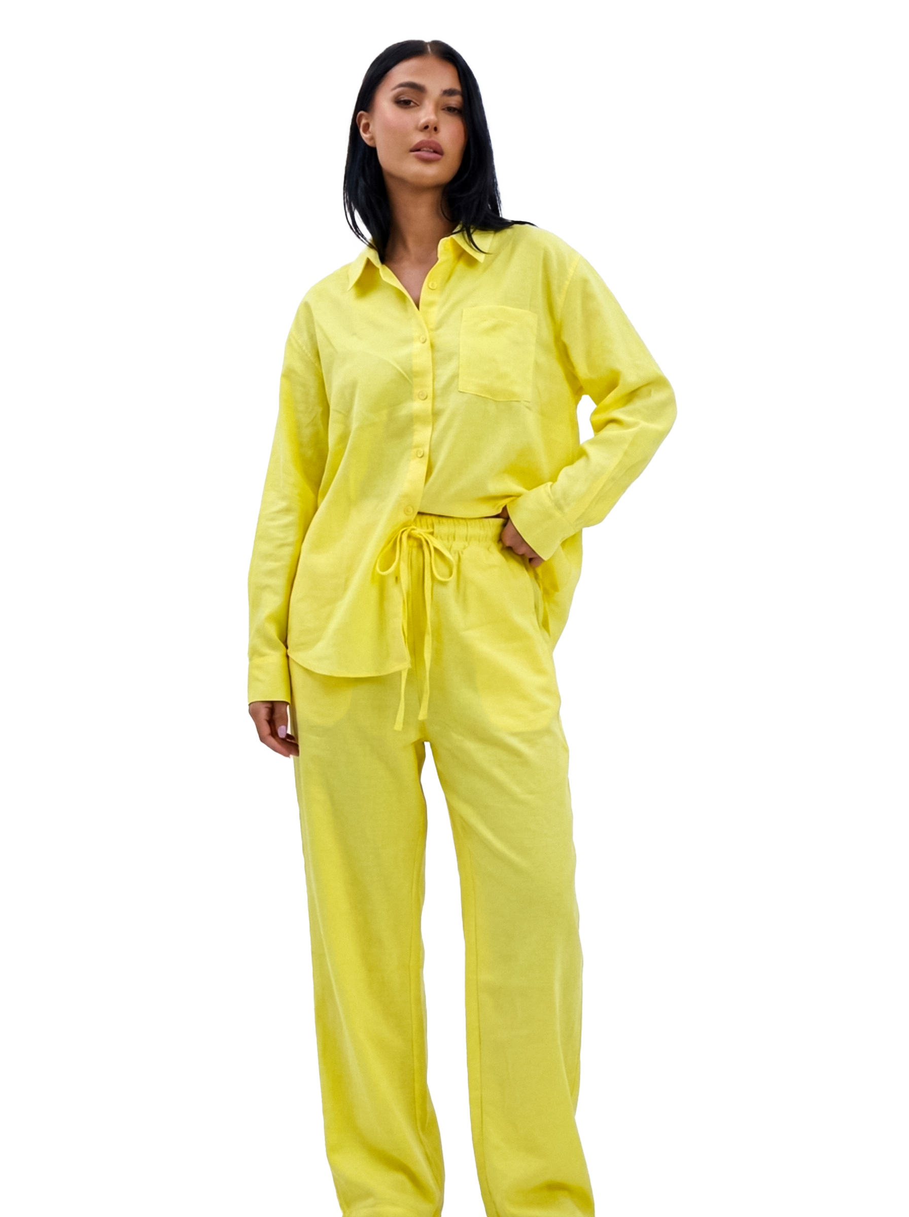 Linen pants - Yellow