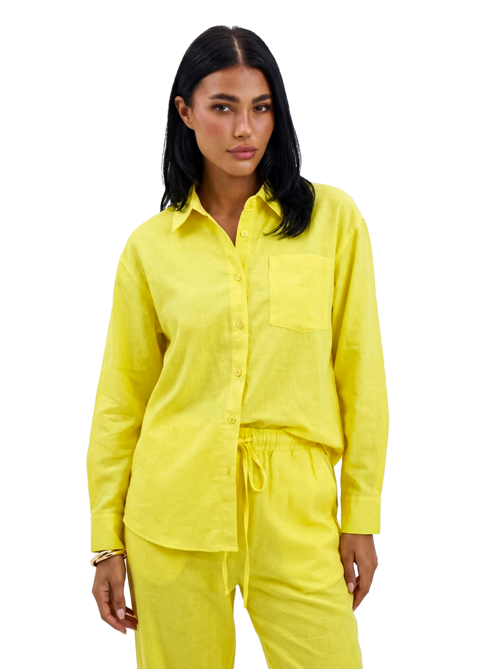 Linen Shirt - Yellow